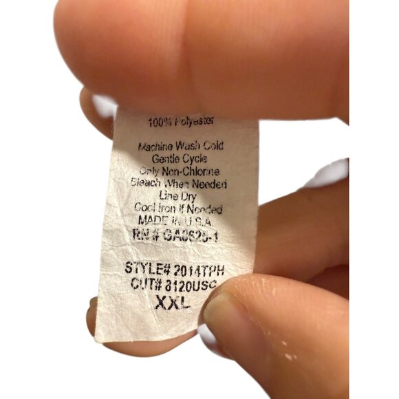 Renee C. Womens Geometric Print Sleeveless Top Blue/Orange XXL Lightweight Polye - Picture 6 of 6